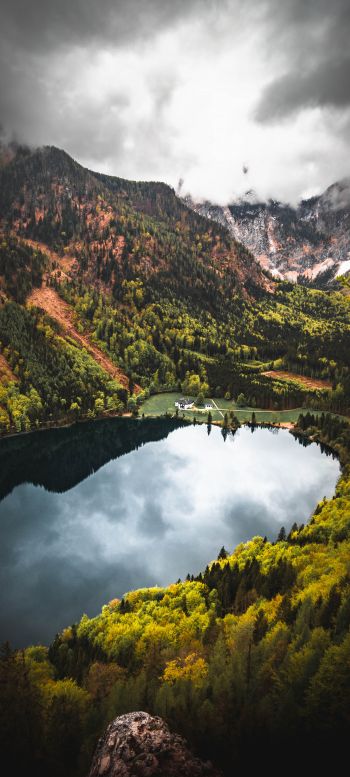 lake, mountains, reflection Wallpaper 1080x2400