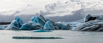 Обои 2560x1080 Исландия, ледники