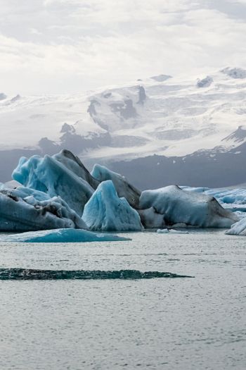 Обои 640x960 Исландия, ледники