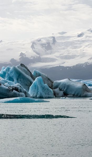 Обои 600x1024 Исландия, ледники