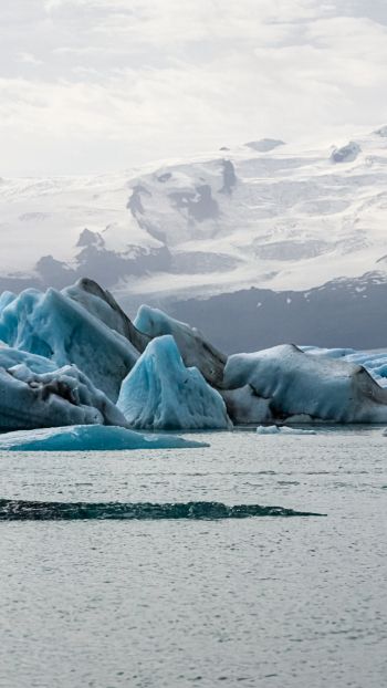 Обои 750x1334 Исландия, ледники