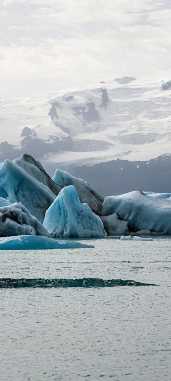 Обои 1080x2400 Исландия, ледники