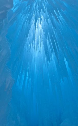 Обои 1600x2560 голубой лед, холод
