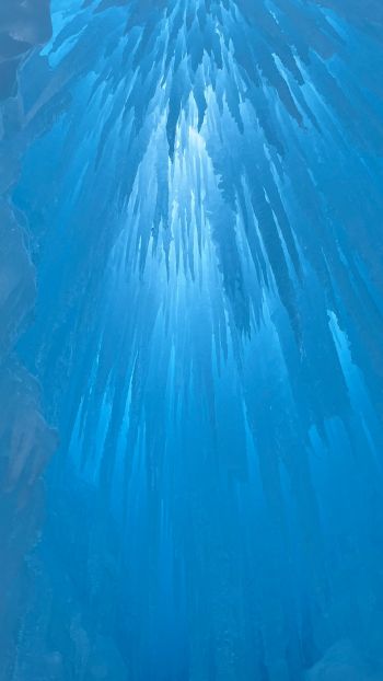 Обои 1440x2560 голубой лед, холод