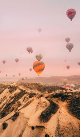 balloon, mountains Wallpaper 600x1024