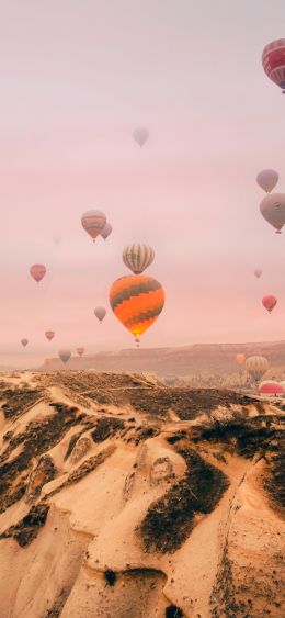 balloon, mountains Wallpaper 1080x2340