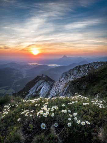 Обои 1668x2224 горы, Эбензее, Австрия