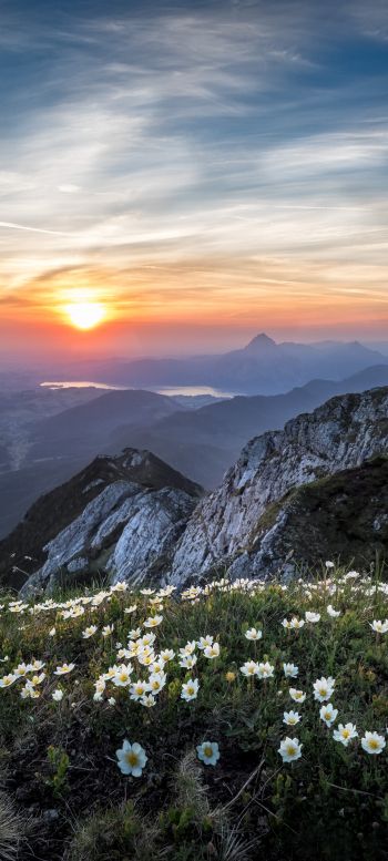 Обои 720x1600 горы, Эбензее, Австрия