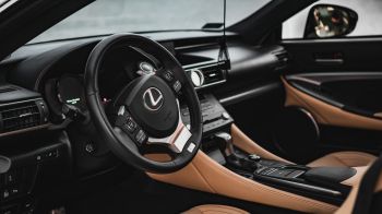Lexus, salon, steering wheel Wallpaper 2048x1152