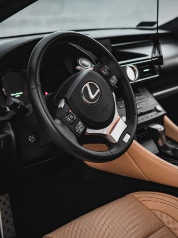Lexus, salon, steering wheel Wallpaper 1668x2224