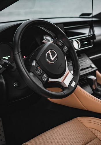 Lexus, salon, steering wheel Wallpaper 1668x2388