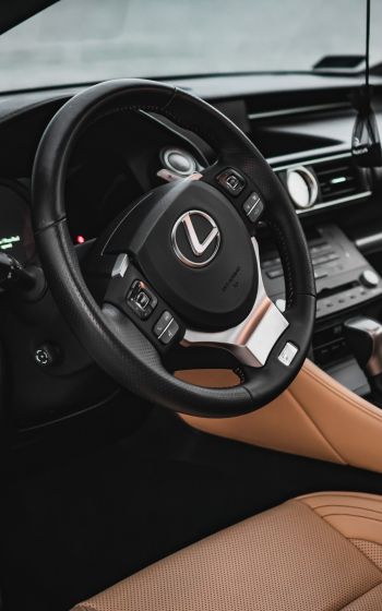 Lexus, salon, steering wheel Wallpaper 800x1280