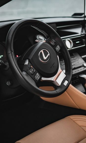 Lexus, salon, steering wheel Wallpaper 1200x2000