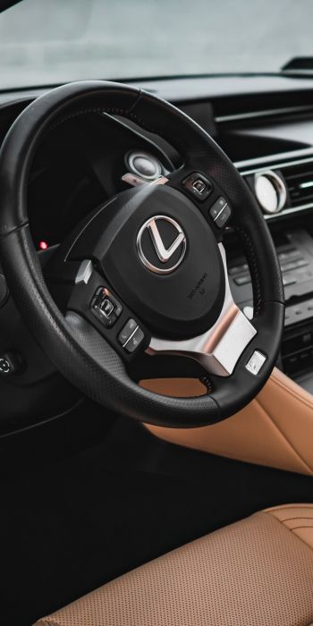 Lexus, salon, steering wheel Wallpaper 720x1440
