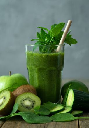 smoothie, kiwi, green Wallpaper 1640x2360