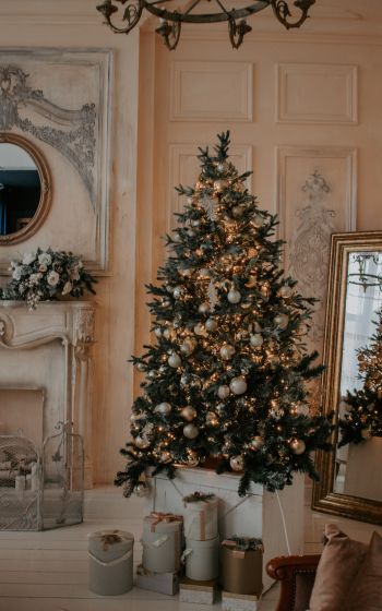 christmas, Christmas tree Wallpaper 1600x2560