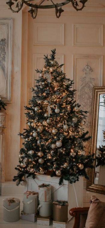 christmas, Christmas tree Wallpaper 1242x2688
