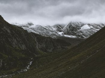 mountains, clouds, snow Wallpaper 800x600
