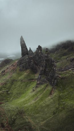 mountains, clouds, Great Britain Wallpaper 640x1136