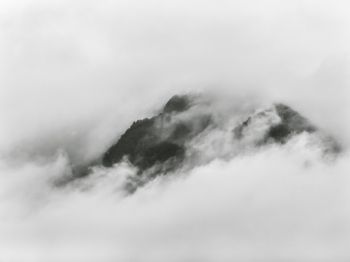 clouds, mountains, height Wallpaper 1024x768
