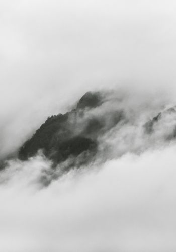 clouds, mountains, height Wallpaper 1668x2388