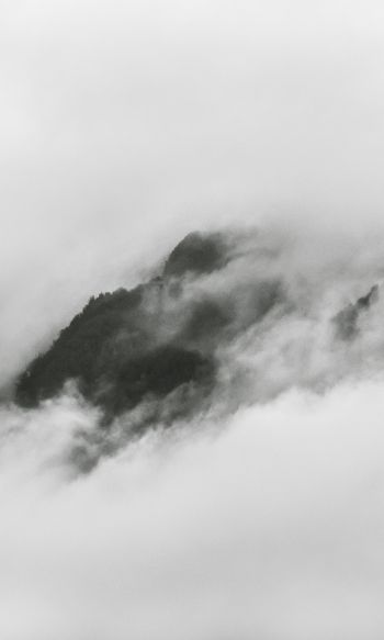 clouds, mountains, height Wallpaper 1200x2000