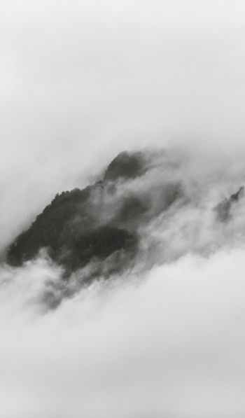 clouds, mountains, height Wallpaper 600x1024