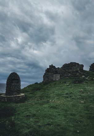 Duntulm Castle, Portry, Great Britain Wallpaper 1640x2360