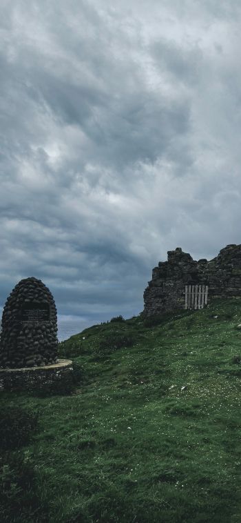 Duntulm Castle, Portry, Great Britain Wallpaper 1080x2340