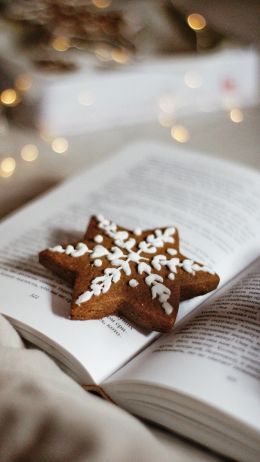 cookie, sweetness, book Wallpaper 720x1280