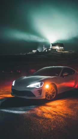 Toyota, sports car, night Wallpaper 640x1136