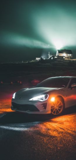 Toyota, sports car, night Wallpaper 1080x2280