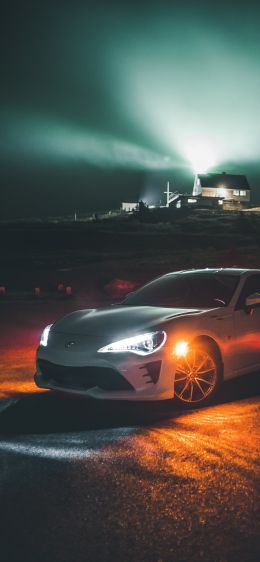 Toyota, sports car, night Wallpaper 1125x2436