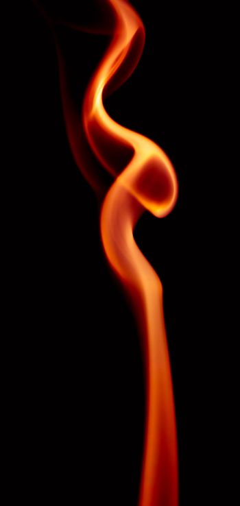 flame, black background Wallpaper 1080x2280