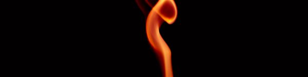 flame, black background Wallpaper 1590x400