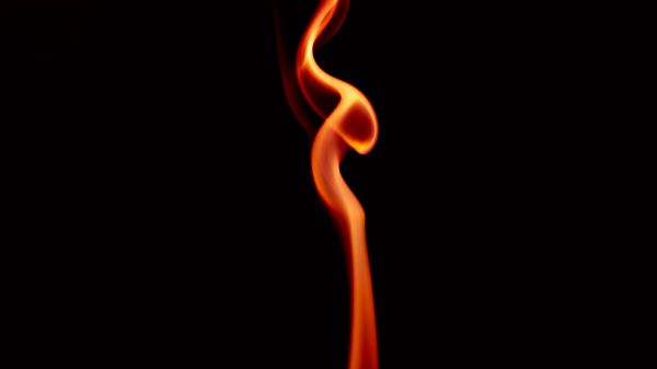 flame, black background Wallpaper 1366x768