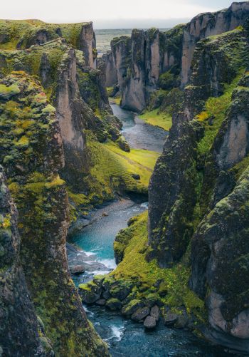 Iceland, mountains, river Wallpaper 1668x2388