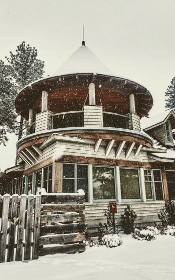 house, winter, snow Wallpaper 1752x2800
