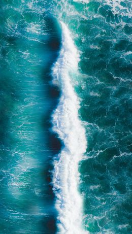 wave, sea, blue Wallpaper 640x1136