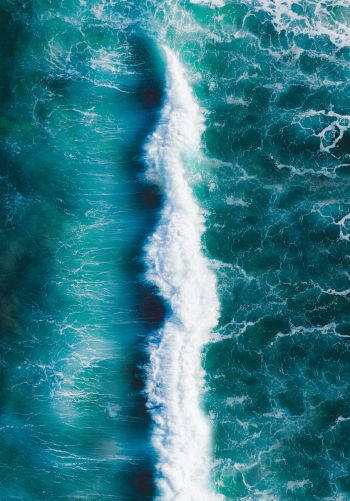 wave, sea, blue Wallpaper 1668x2388