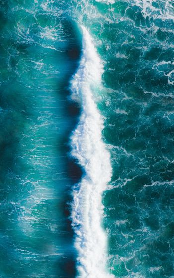 wave, sea, blue Wallpaper 1752x2800