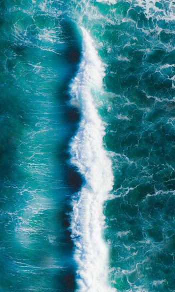 wave, sea, blue Wallpaper 1200x2000