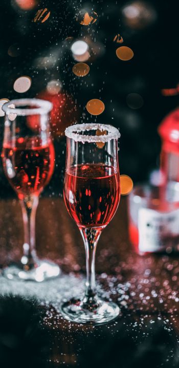 glasses, drink, holiday Wallpaper 1080x2220