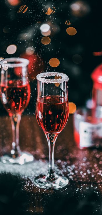 glasses, drink, holiday Wallpaper 1080x2280