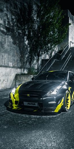 race car, sports car, night Wallpaper 720x1440