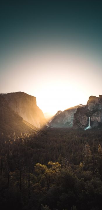 Yosemite Valley, USA Wallpaper 1080x2220