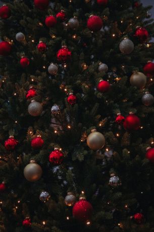christmas balls, Christmas tree Wallpaper 4000x6000