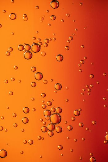 bubbles, liquid, redhead Wallpaper 640x960