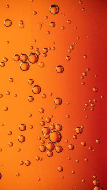 bubbles, liquid, redhead Wallpaper 640x1136