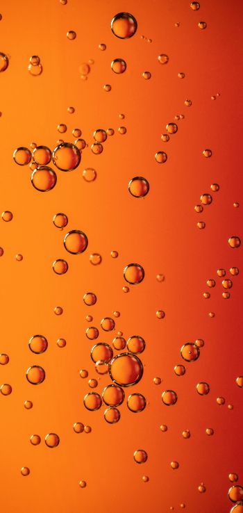 bubbles, liquid, redhead Wallpaper 1440x3040